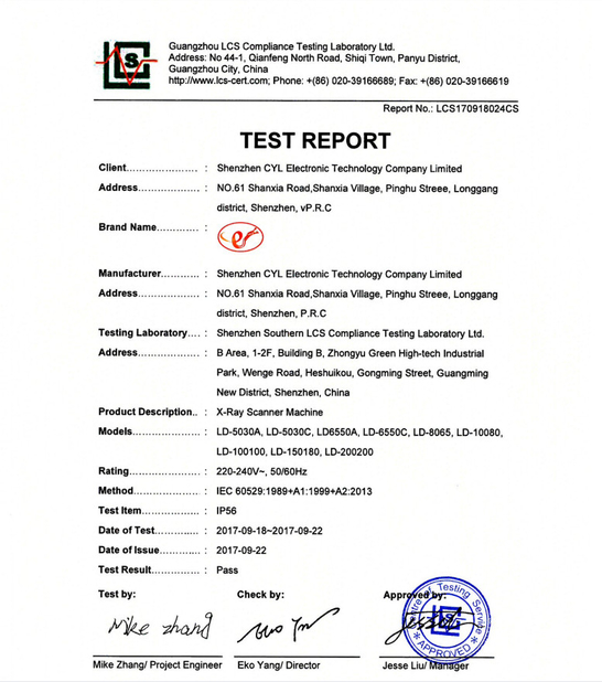 CHINA Shenzhen Chuangyilong Electronic Technology Co., Ltd. Certificaciones